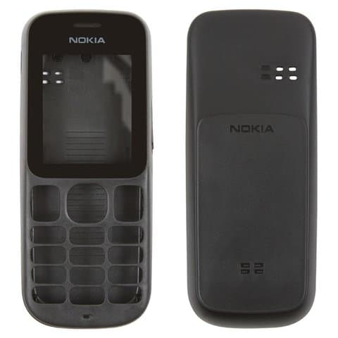 Корпус Nokia 101, черный, передняя и задняя панель, (качество AAA), (панель, панели)