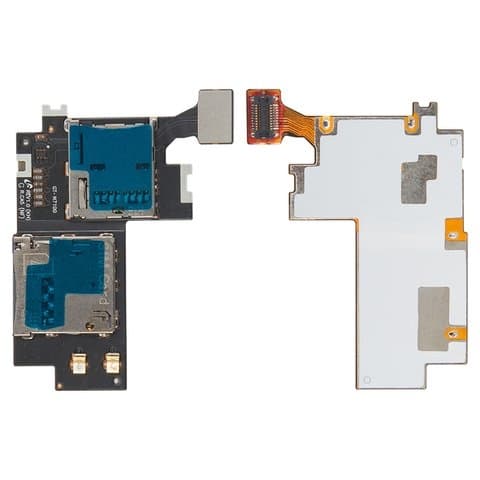 Коннектор SIM-карты Samsung GT-N7100 Galaxy Note 2, со шлейфом, (гнездо, разъем, слот)