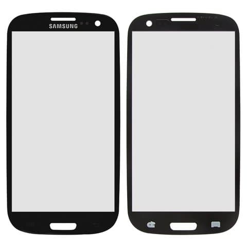 Стекло дисплея Samsung GT-i9300 Galaxy S3, GT-i9305 Galaxy S3, черное | стекло тачскрина