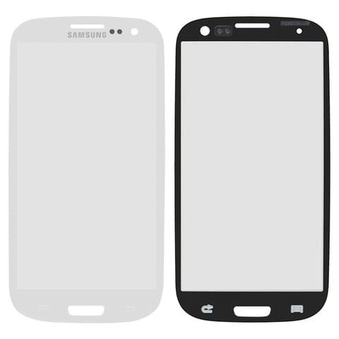 Стекло дисплея Samsung GT-i9300 Galaxy S3, GT-i9305 Galaxy S3, белое | стекло тачскрина