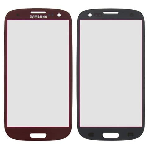 Стекло дисплея Samsung GT-i9300 Galaxy S3, GT-i9305 Galaxy S3, красное | стекло тачскрина