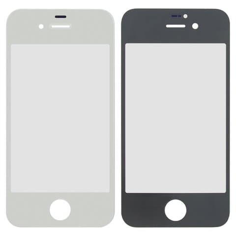 Стекло дисплея Apple iPhone 4, iPhone 4S, белое | стекло тачскрина