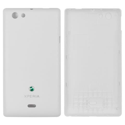 Задняя крышка Sony ST23i Xperia Miro, белая, Original (PRC) | корпус, панель аккумулятора, АКБ, батареи