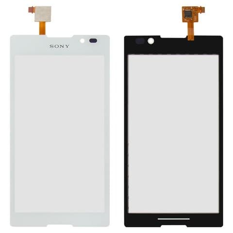 Тачскрин Sony C2305 S39h Xperia C, білий | Original (PRC) | сенсорное стекло, экран