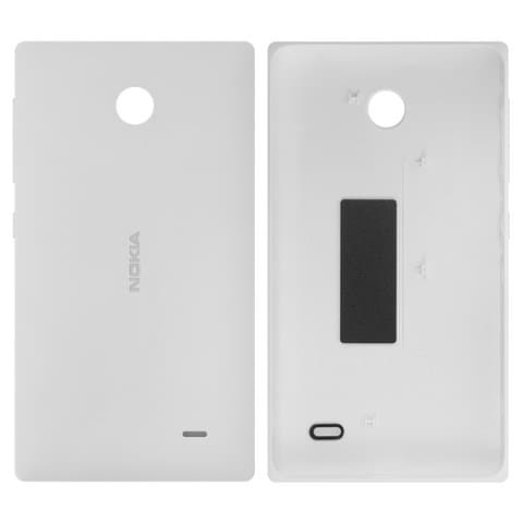 Задняя крышка Nokia X Dual Sim, белая, с боковыми кнопками, Original (PRC) | корпус, панель аккумулятора, АКБ, батареи