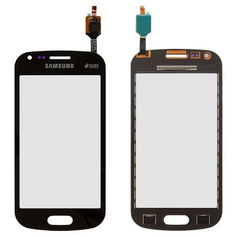 Тачскрин Samsung GT-S7582 Galaxy Trend Plus Duos, чорний | Original (PRC) | сенсорное стекло, экран
