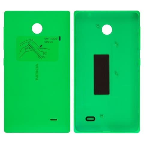 Задняя крышка Nokia X Dual Sim, зеленая, с боковыми кнопками, Original (PRC) | корпус, панель аккумулятора, АКБ, батареи