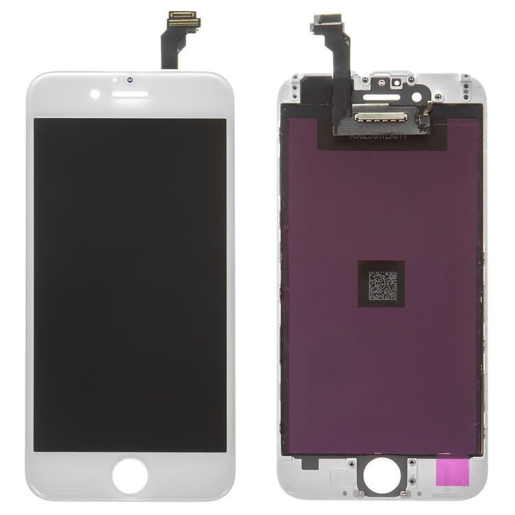 Дисплей Apple iPhone 6, белый | с тачскрином | Original (реновация) | дисплейный модуль, экран, монитор