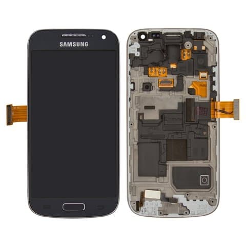 Дисплей Samsung GT-i9190 Galaxy S4 mini, GT-i9192 Galaxy S4 mini Duos, GT-i9195 Galaxy S4 mini, синий | с тачскрином | с передней панелью | оригинал | дисплейный модуль, экран, монитор