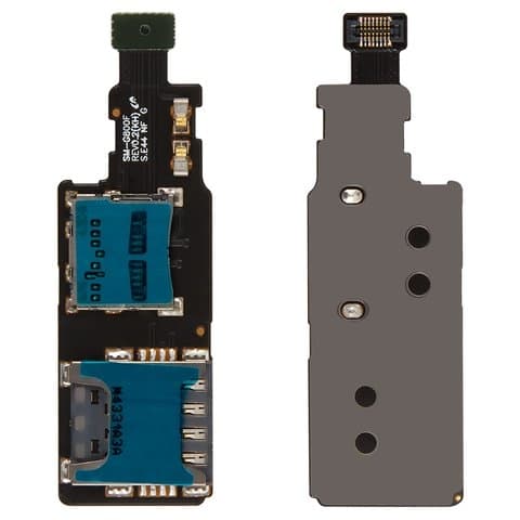 Коннектор SIM-карты Samsung SM-G800 Galaxy S5 mini, коннектор карты памяти, со шлейфом, (гнездо, разъем, слот)
