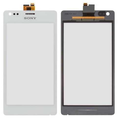 Тачскрин Sony C1904 Xperia M, C1905 Xperia M, C2004 Xperia M Dual, C2005 Xperia M Dual, білий | Original (PRC) | сенсорное стекло, экран
