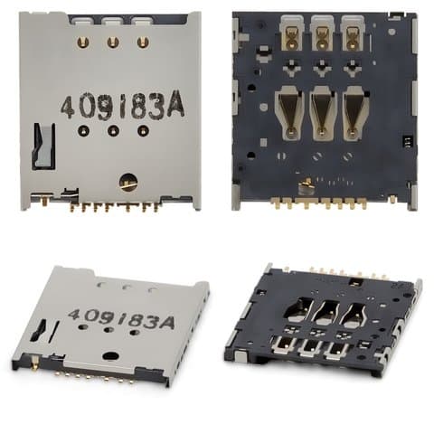 Коннектор SIM-карты Motorola Moto G, XT1032, XT1033, XT1036, RAZR i, XT890, Droid RAZR, XT910, RAZR MAXX, XT912, (гнездо, разъем, слот)