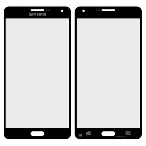 Стекло дисплея Samsung SM-A700 Galaxy A7, черное | стекло тачскрина