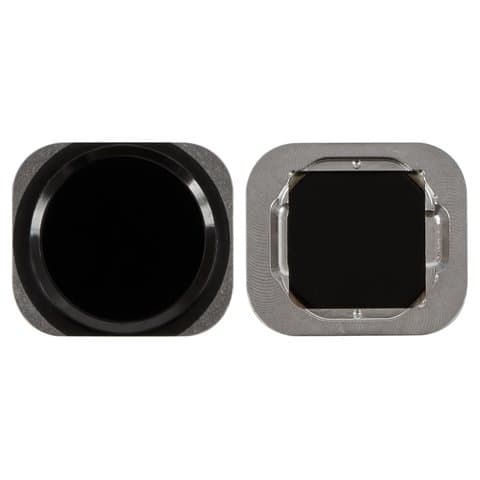Пластик кнопки HOME (меню) Apple iPhone 6, Apple iPhone 6 Plus, Apple iPhone 6S, Apple iPhone 6S Plus, чорний, Original (PRC), (кнопка, накладка)