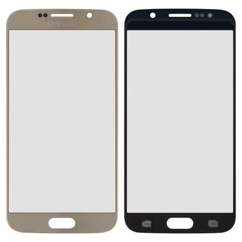 Стекло дисплея Samsung SM-G920 Galaxy S6, золотистое | стекло тачскрина