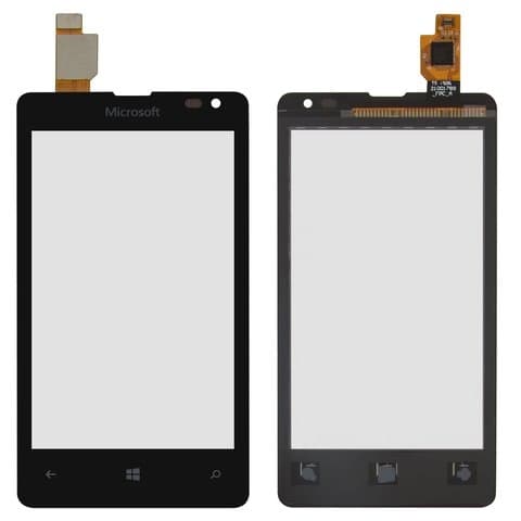 Тачскрин Microsoft (Nokia) Lumia 435, Lumia 532, чорний | Original (PRC) | сенсорное стекло, экран
