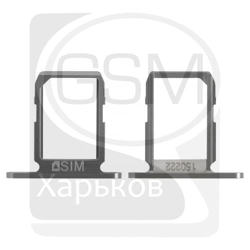 Держатель (лоток) SIM-карты Samsung SM-G920F Galaxy S6, черный, Original (PRC)