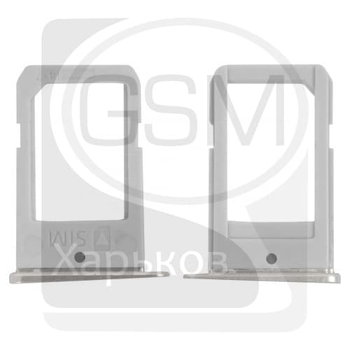 Держатель (лоток) SIM-карты Samsung SM-G925F Galaxy S6 EDGE, белый, Original (PRC)