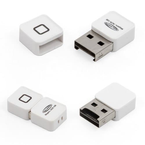 Кард-ридер, белый, micro CD для USB, ACR-106