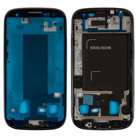 Рамка (основа) крепления дисплея Samsung GT-i9300i Galaxy S3 Duos, черная, Original (PRC)