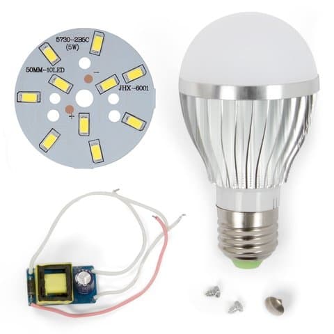 Комплект для сборки светодиодной лампы SQ-Q02 5730, 5 Вт, холодный, белый, E27