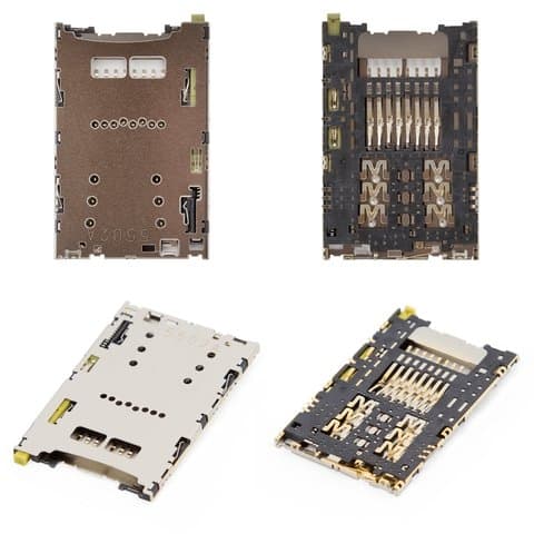 Коннектор SIM-карты Sony E6603 Xperia Z5, E6653 Xperia Z5, E6853 Xperia Z5+ Premium, коннектор карты памяти, Original (PRC), (гнездо, разъем, слот)
