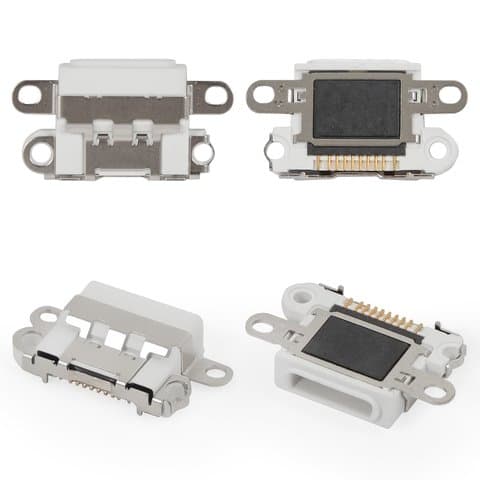Коннектор зарядки Apple iPhone 6S Plus, білий, Lightning Apple, (гнездо, разъем, слот)