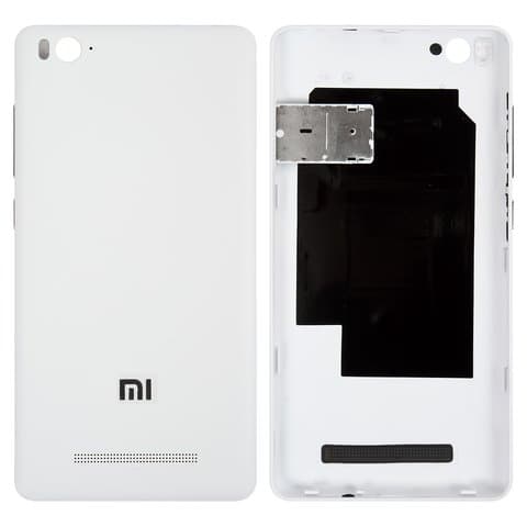Задняя крышка Xiaomi Mi 4c, белая, с боковыми кнопками, Original (PRC) | корпус, панель аккумулятора, АКБ, батареи