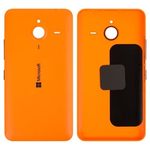 Задняя крышка Microsoft (Nokia) Lumia 640 XL Dual SIM, оранжевая, с боковыми кнопками, Original (PRC) | корпус, панель аккумулятора, АКБ, батареи