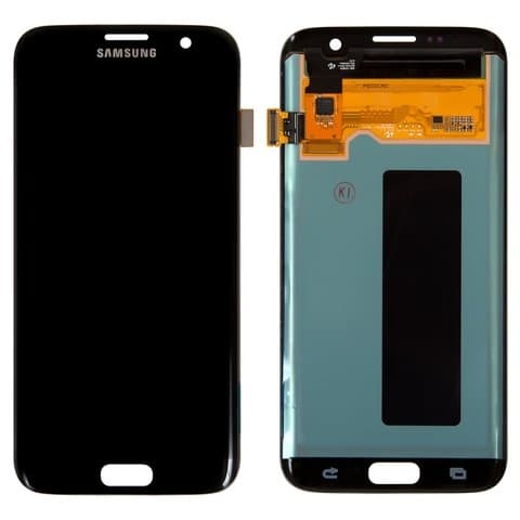 Дисплей Samsung SM-G935 Galaxy S7 EDGE, черный | с тачскрином | Original (PRC), Super AMOLED | дисплейный модуль, экран