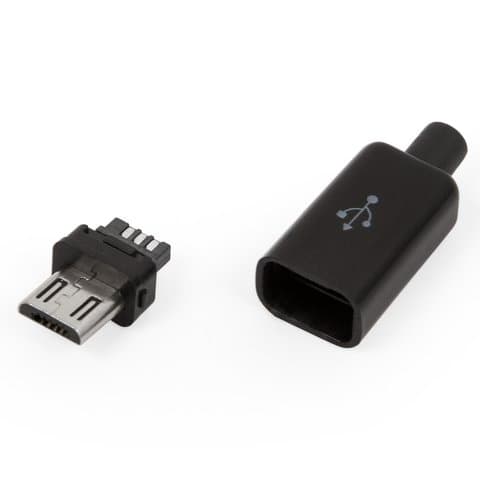 Коннектор micro-USB, 5 pin, разборный, 