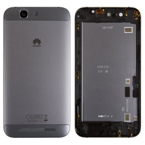 Задняя крышка Huawei Ascend G7, черная, с боковыми кнопками, без лотка SIM-карты, Original (PRC) | корпус, панель аккумулятора, АКБ, батареи