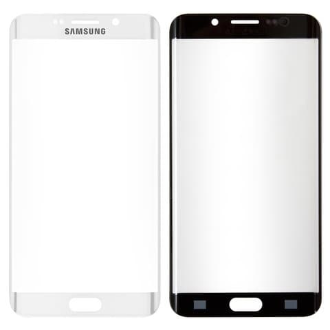Стекло дисплея Samsung SM-G928 Galaxy S6 Edge Plus, белое | стекло тачскрина