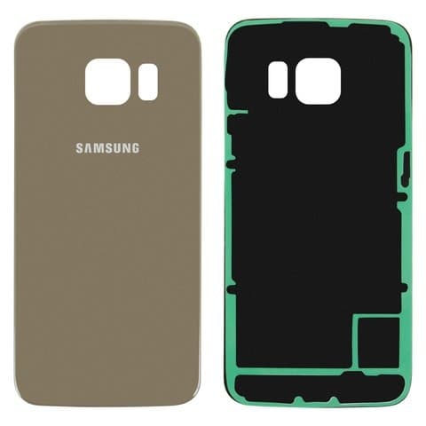 Задняя крышка Samsung SM-G925 Galaxy S6 EDGE, золотистая, Original (PRC) | корпус, панель аккумулятора, АКБ, батареи