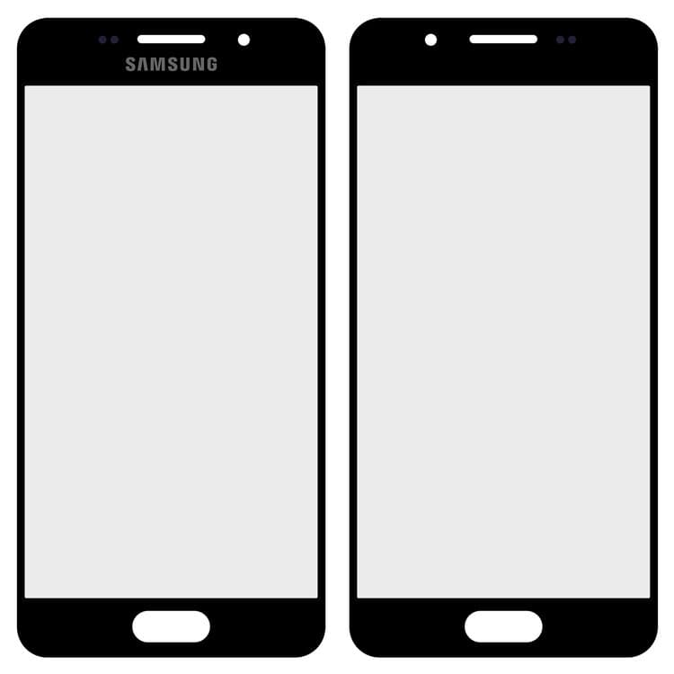 Стекло дисплея Samsung SM-A310 Galaxy A3 (2016), черное | стекло тачскрина