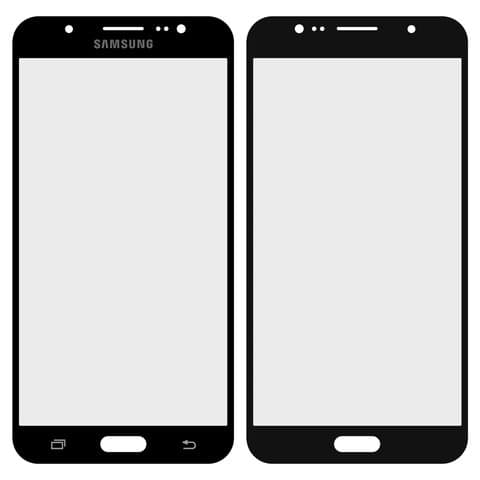 Стекло дисплея Samsung SM-J710 Galaxy J7 (2016), черное | стекло тачскрина