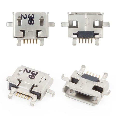 Коннектор зарядки, 5 pin, тип 12, micro-USB, (гнездо, разъем, слот)