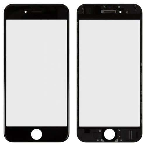 Стекло дисплея Apple iPhone 6, черное, с OCA-пленкой, с рамкой, с OCA-пленкой | стекло тачскрина