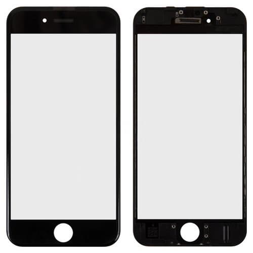 Стекло дисплея Apple iPhone 6S, черное, с OCA-пленкой | стекло тачскрина