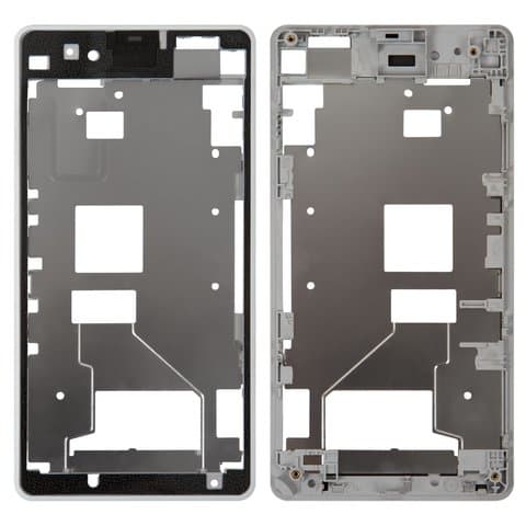 Рамка (основа) крепления дисплея Sony D5503 Xperia Z1 Compact Mini, белая, Original (PRC)