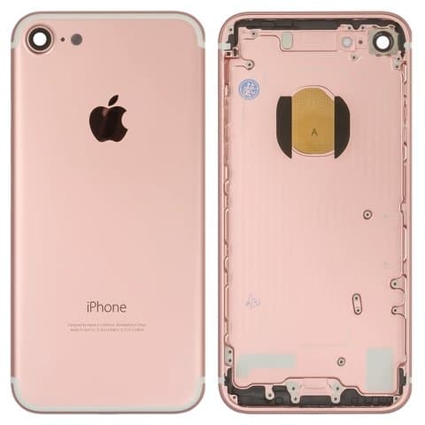 Корпус Apple iPhone 7, розовый, с держателем SIM-карты, с боковыми кнопками, Original (PRC), (панель, панели)