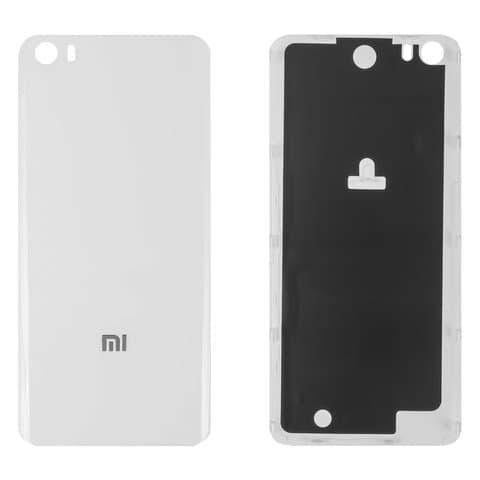 Задняя крышка Xiaomi Mi 5, 2015105, белая, пластик, High Copy | корпус, панель аккумулятора, АКБ, батареи