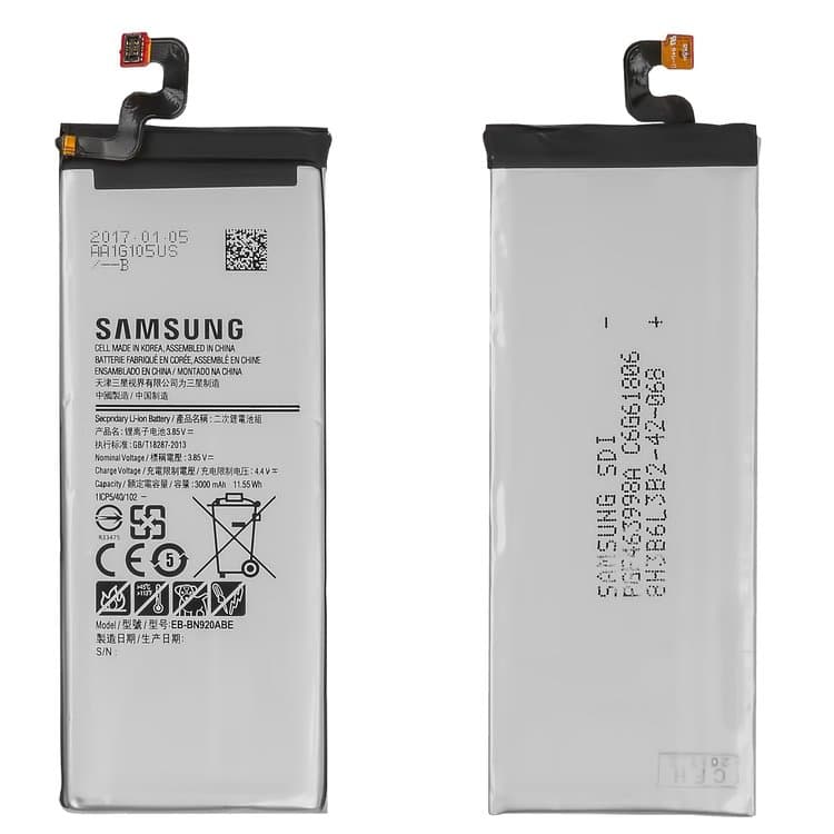 Акумулятор Samsung SM-N920 Galaxy Note 5, SM-N9200 Galaxy Note 5, EB-BN920ABE, Original (PRC) | 3-12 міс. гарантії | АКБ, батарея, аккумулятор