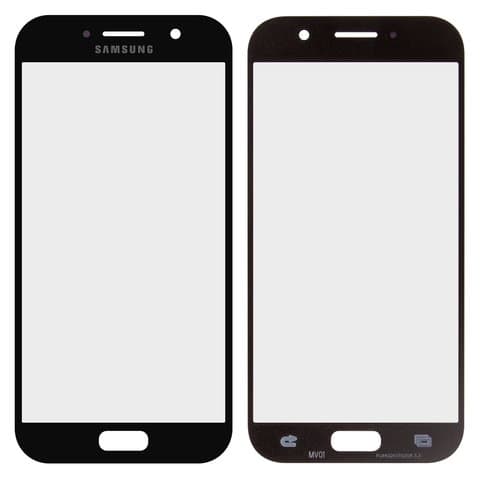 Стекло дисплея Samsung SM-A520 Galaxy A5 (2017), черное | стекло тачскрина