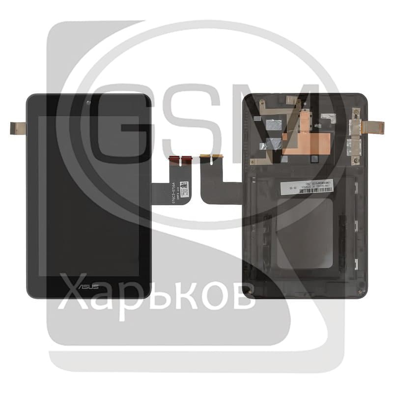 Дисплей Asus MeMO Pad HD7, ME173X (K00B), черный | с тачскрином | с передней панелью | оригинал, LD070WX4-SM01, LD070WX3-SL01 | дисплейный модуль, экран, монитор