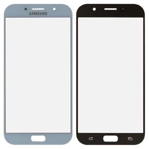Стекло дисплея Samsung SM-A720 Galaxy A7 (2017), синее | стекло тачскрина
