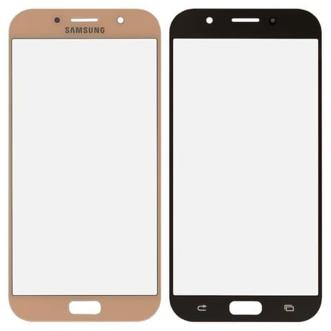 Стекло дисплея Samsung SM-A720 Galaxy A7 (2017), розовое | стекло тачскрина