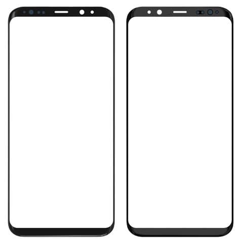 Стекло дисплея Samsung SM-G955 Galaxy S8 Plus, черное | стекло тачскрина
