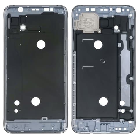 Рамка (основа) крепления дисплея Samsung SM-J710 Galaxy J7 (2016), черная, Original (PRC)