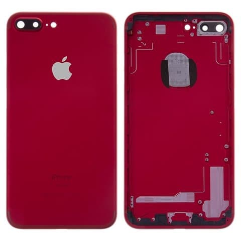 Корпус Apple iPhone 7 Plus, красный, с держателем SIM-карты, с боковыми кнопками, Original (PRC), (панель, панели)